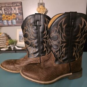 Kids Western Cowboy Boots - Black and Brown